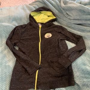 Black and lime green astronaut hoodie